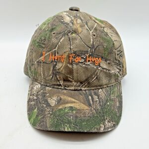 Cabela's Realtree Camouflage I Hunt For Hugs Toddler Ball Cap Elastic Back Hat